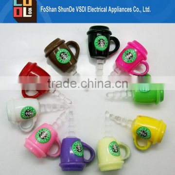 Wholesale Mobile Phone Pluggy Starbucks Cup Earphone Dustproof for Any 3.5mm Phone Ear Cap for iPhone Samsung HTC LG