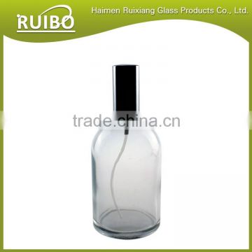 Hot sale 180ml perfume glass bottles with pump sprayer and aluminum cap