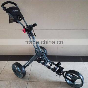 Qwik Fold 3 Wheel Golf Push Pull Cart Trolley