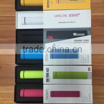 New 3 in1Function bluetooth 4000mah Power Bank Speaker Fashionable Design Cheap With LED indicator power bank 4000mah