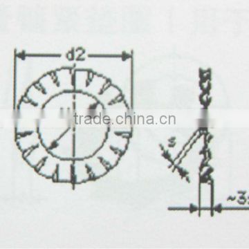 DIN6798A Serrated Lock Washers External Gear Type A