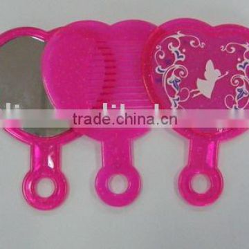 makeup mirror with comb for children gift