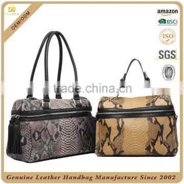 N912-B2081 sexy python leather hobo bags Lady elegant tassel bag fashion womens genuine leather bags snake leather