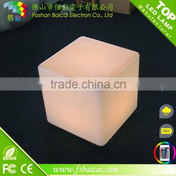 LED modern furniture plastic cube decorative