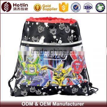 Black Color 840D Boy Fabric Sport Drawstring Bag