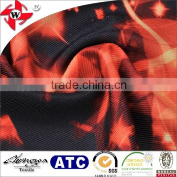 chuangwei textile 2015 new fashion polyester lycra print fabric for garment
