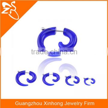 TP02185 blue acrylic fake ear plugs body piercing jewelry