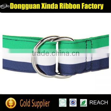 d ring belt fashion grosgrain ribbon belt