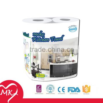 100% Virgin wood pulp/recycled pulp/mixed pulp cheap china kitchen towel paper jacquard kitchen paper towel pakistan