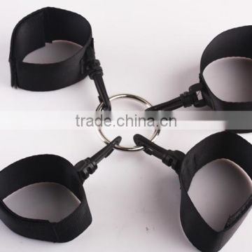 New handcuff & ankle cuffs cross,tape handcuff ankle games.