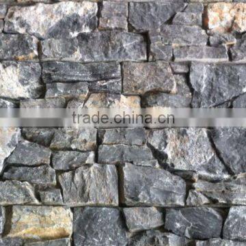 Popular Charcoal Color Stone Look Wall Paneling