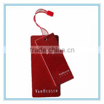 customized printed red paper cardboard clothes label