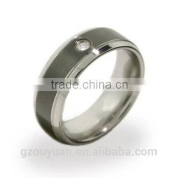 CZ Stone 316L Stainless Steel Ring, Wholesale Stainess Steel Ring