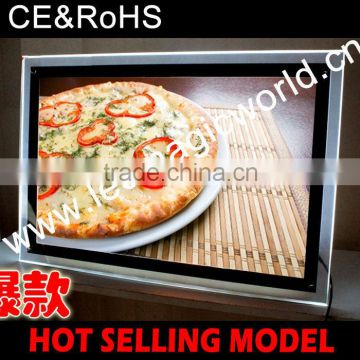 Advertising Acrylic Restaurant Menu Light Box/Menu Holder/Menu Led Board