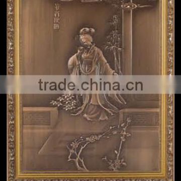 NO.4020 Luxury Chinese Antique Relievos Engraving Wall Copper Murals Design For Home,Hotel Decoration