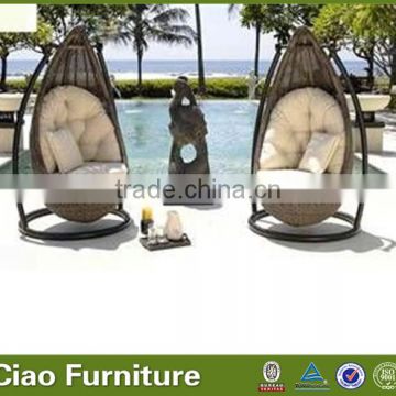 Outdoor furniture adult contemporary romantic hanging egg chair