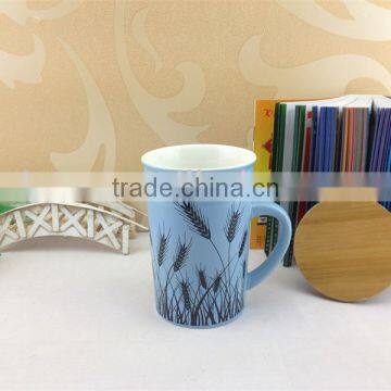 ceramic color glaze mug with decal printed