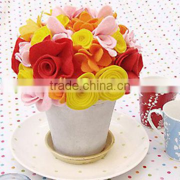 2017 hight quality new products hot sale interior home party decoration handmade felt artificial flower bunch for wedding
