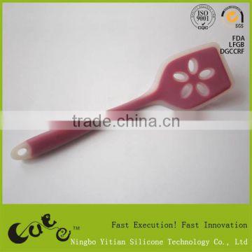 flower shape silicon spatula with nylon handle