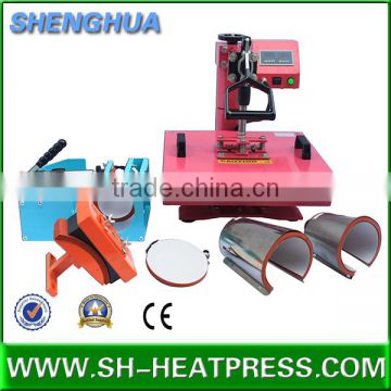 High quality best selling 8 in 1 5 in 1 combo heat press machine for tshirt mug cap plate