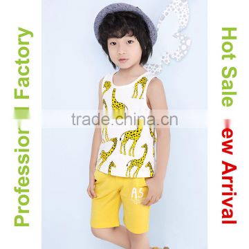 Sunny printing design short sleeve children summer clothes