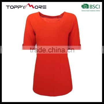 T092-1664R OEM Wholesale Custom Women T-Shirt Blank Fitted T Shirt