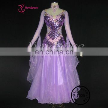 Yundance Blue Ballroom Plus Size Dancewear/Cheap Performance Wear/Ball Dress B-10207