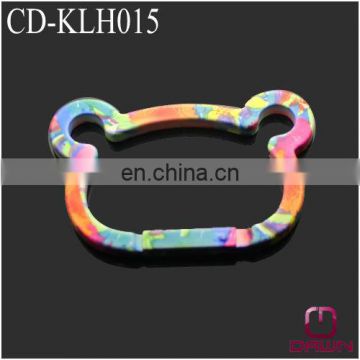 bear head shaped aluminium carabiner keychain CD-KLH015