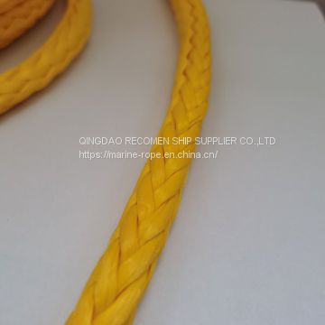 Recomen high strength resistance 12 strand 40mm uhmwpe mooring rope for ship
