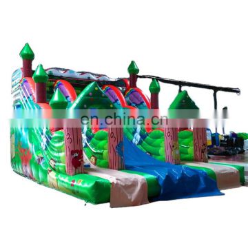 Outdoor animated cartoon theme  buy inflatable slide with tree house