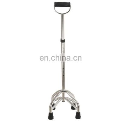 Medical Aluminum Adjustable Height 4 Leg Crutch Adjustable Aluminium cane with four legs walking stick
