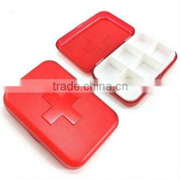 Travel medication plastic pill box