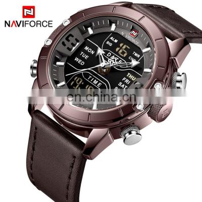 Naviforce 9153L Unique Design Men Digital Analog Watches LED Sport Watch Packaging Custom Logo