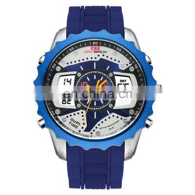 2018 KAT-WACH 724 Men's Fashion&Casual Watch Quartz+Digital Movement Multi-Function Sport Watches