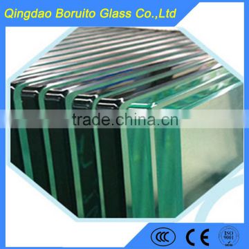 12mm soild flat tempered glass for building