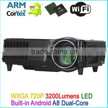 Factory price LCD 3200 lumens 1280x768 mini projector module/hd 3d led android projector 3D