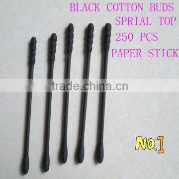 color paper stick cotton buds(spiral tipped)