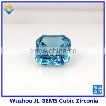 New Products Aquamarine Square Asscher Cut Synthetic Cubic Zirconia Gemstone For Sale On Alibaba