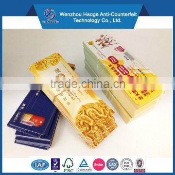 Promotion voucher printing card with high quality