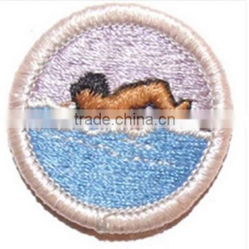 Three different embroidery glue on computer patches
