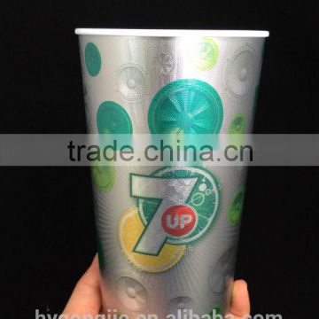 Plastic cup with Metallic Foil Printing