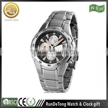 Silvery elegant stainless steel band quamer watch price