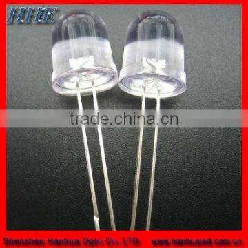 10mm water clear through hole led diodes 20000-40000mcd