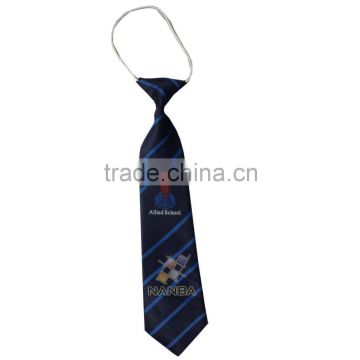 School strip tie blue with logo