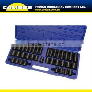 CALIBRE 38PC 1/2" & 3/8" Drive deep and shallow impact socket set