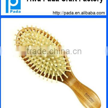 wood hair brush with boar bristle
