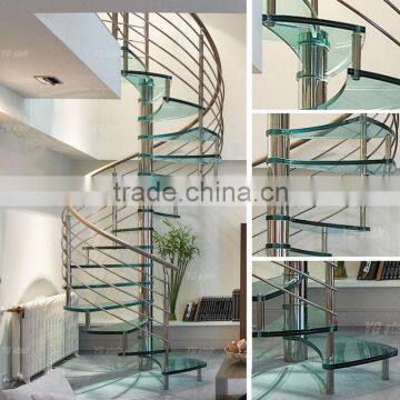 Glass Spiral Stairs