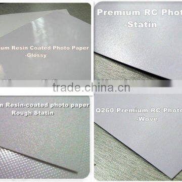 glossy high resin coated photo paper-rough statin,factory direct sale