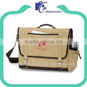 Wellpromotion bag 17" laptop canvas cotton Computer Messenger Bag