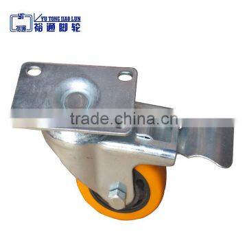 Factory supply 4 inches caster wheel, yellow small caster wheel